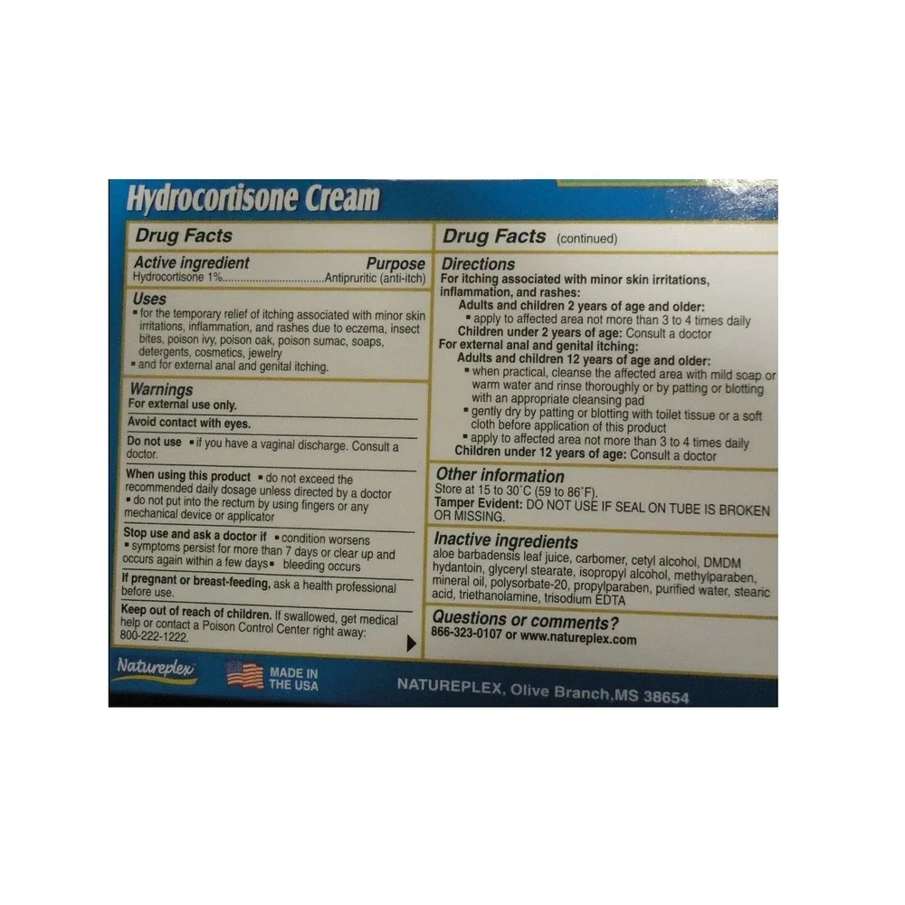 3 Natureplex Hydrocortisone‎ Cream Maximum Strength 1 oz Fast Itch Rash Relief